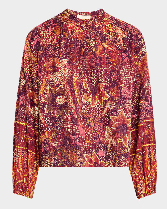 Harlowe Floral Long-Sleeve Blouse